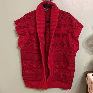 Eddie Bauer Red Knit Vest